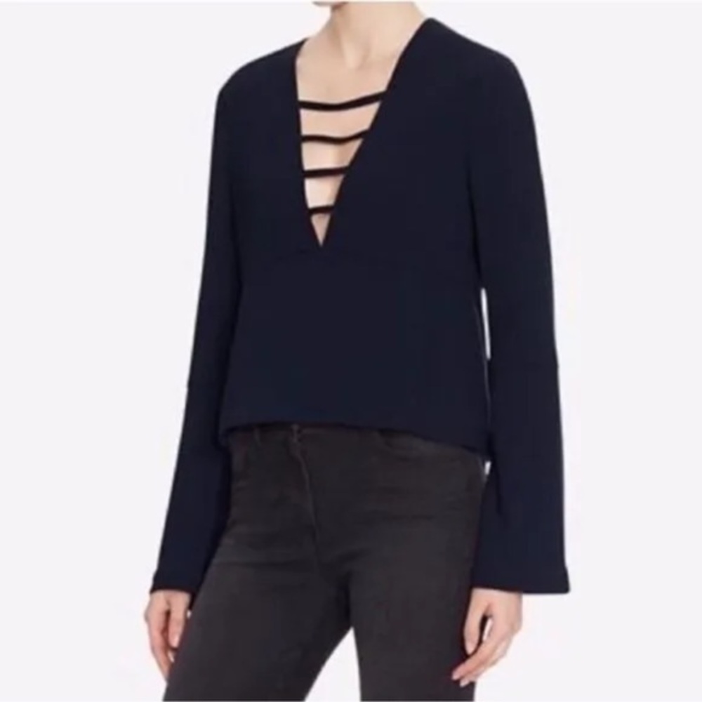 Intermix Nena bell sleeves peplum blouse